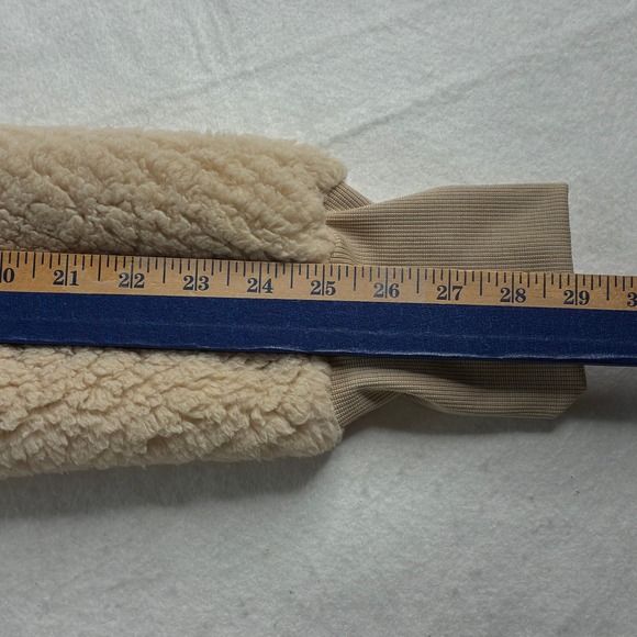 CHICME‎ Cozy Fleece Teddy Coat Hooded Beige Button Front Oversized Women M - Picture 14 of 14